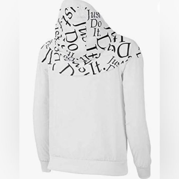 Juniors Nike Sportswear Windbreaker Windrunner Jacket White Hooded Cost M NWT - Picture 5 of 16